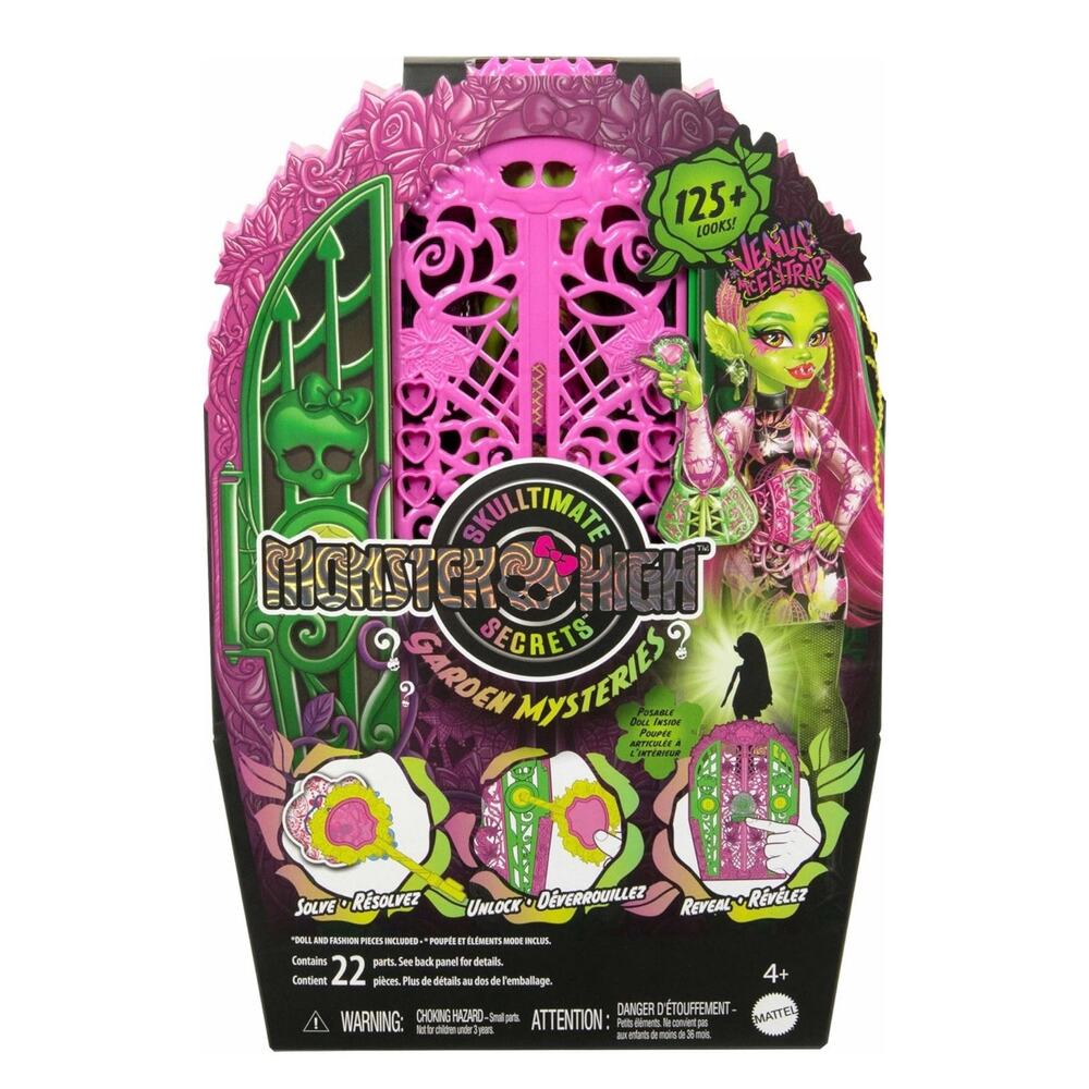 Monster High Skulltimate Secrets Gardens Mysteries Venus McFlytrap Doll 22 Pcs.